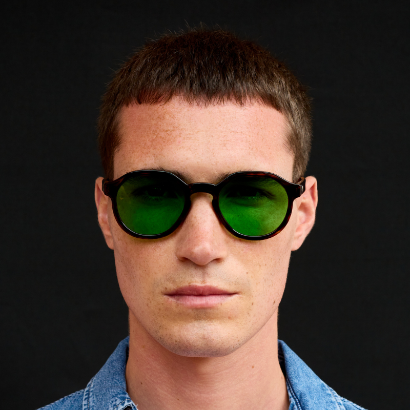 Tortoise frame, Calm lens